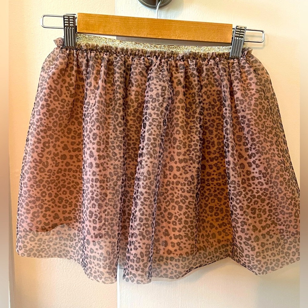 Girls Leopard print tulle skirt - Size 6X/7